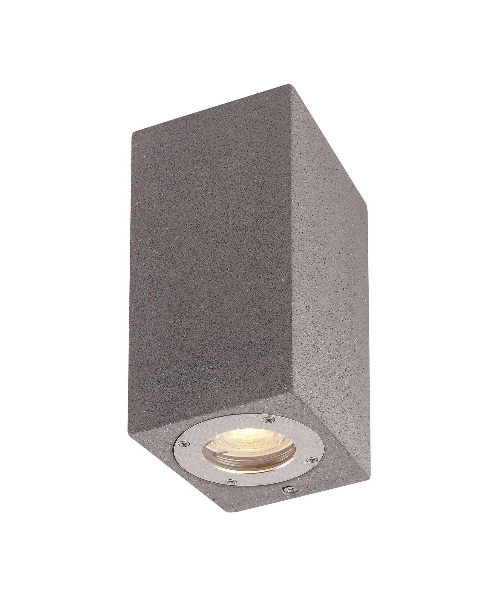 M7183  Levi Rectangular Wall Lamp 2 Light IP65 Outdoor Grey Concrete
